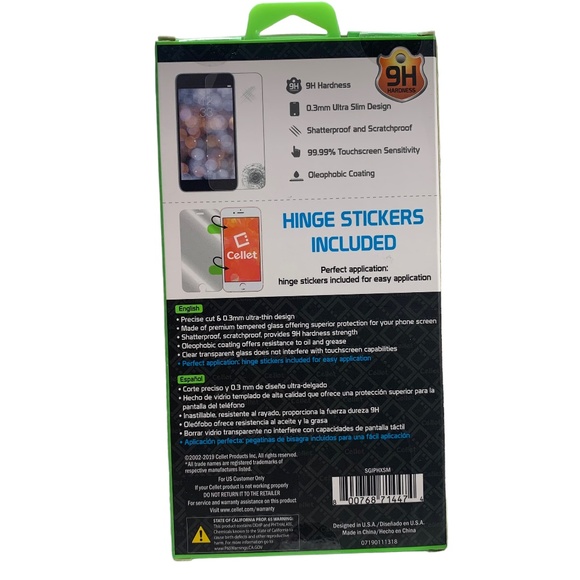 Cellet Tempered Glass Screen Protector iPhone XS Max - Picture 2 of 2